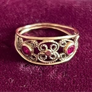 Solid rose gold ring, size 7